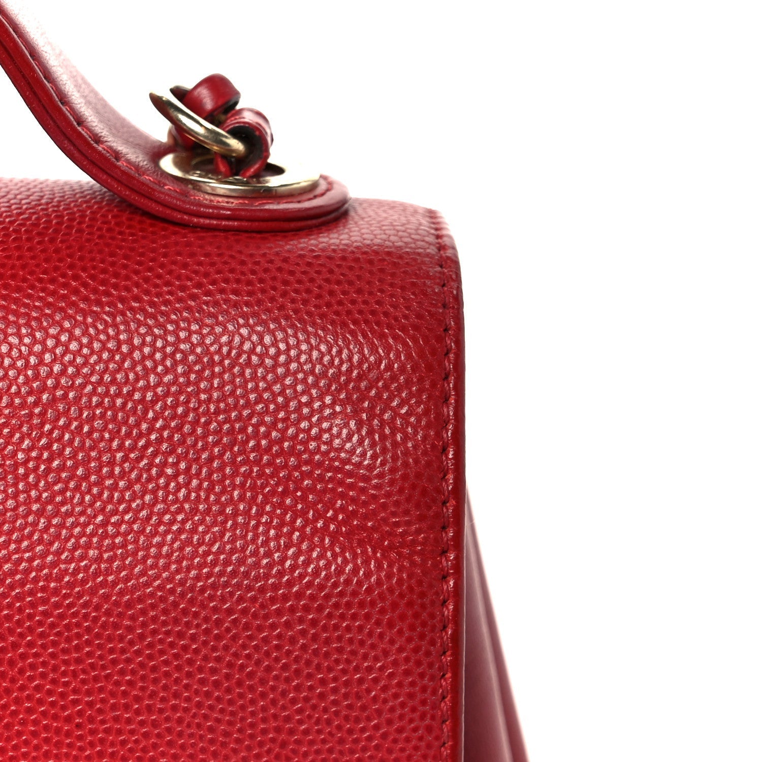 Caviar Quilted Small Business Affinity Flap Red