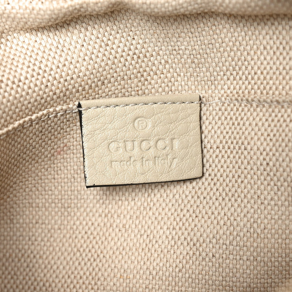 Pebbled Calfskin Small Soho Disco Bag Off White