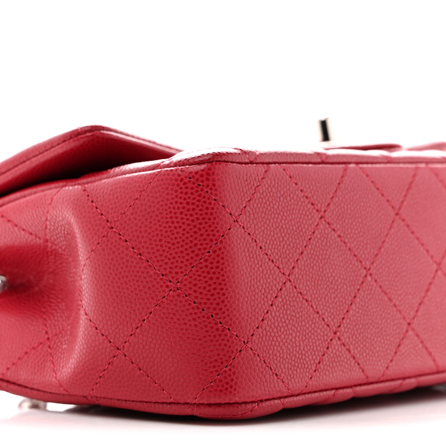 Caviar Quilted Mini Rectangular Flap Pink