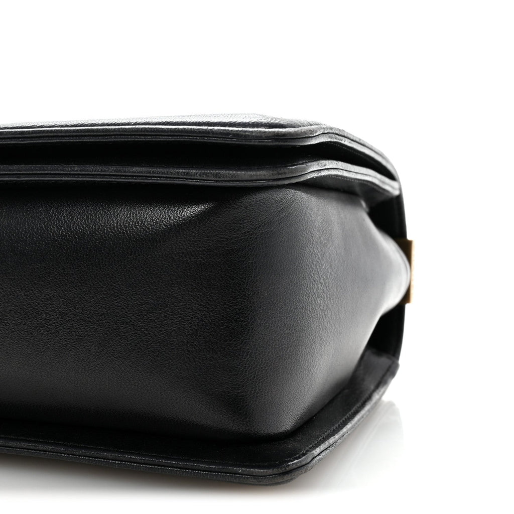 Lambskin Quilted Medium Boy Flap Black