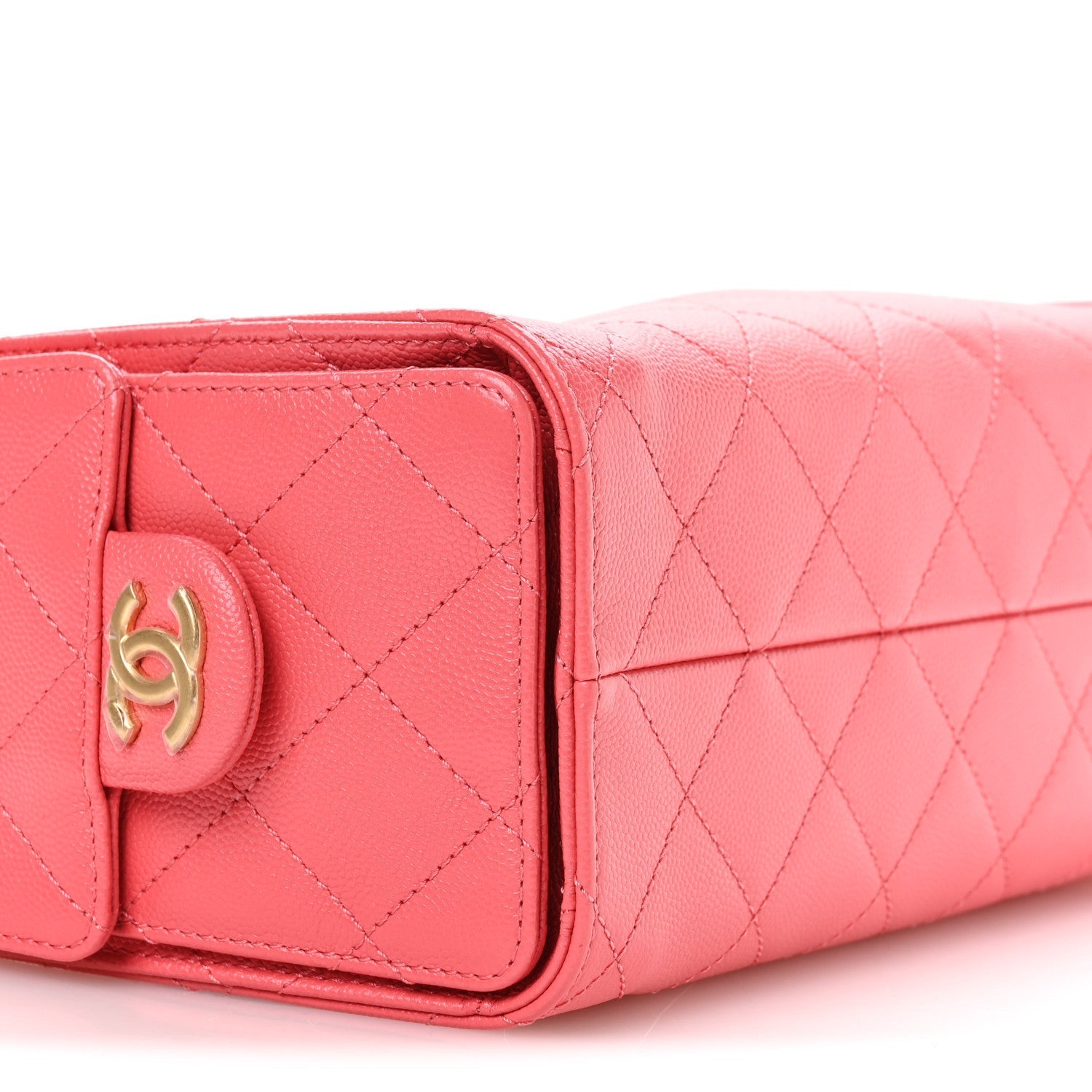 Caviar Quilted Mini Chanel 25 Handbag Coral