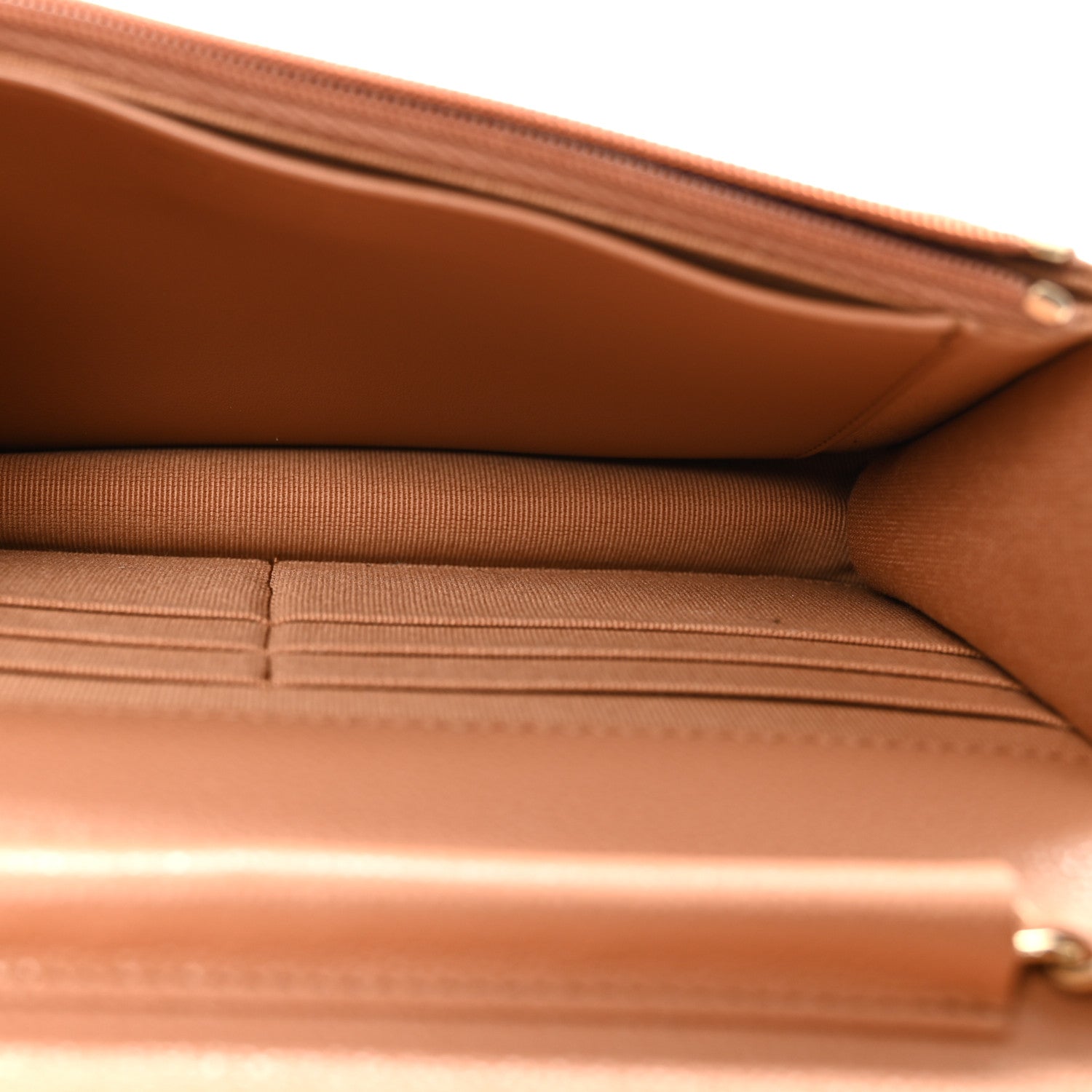 Caviar Quilted CC Turnlock Wallet On Chain WOC Brown