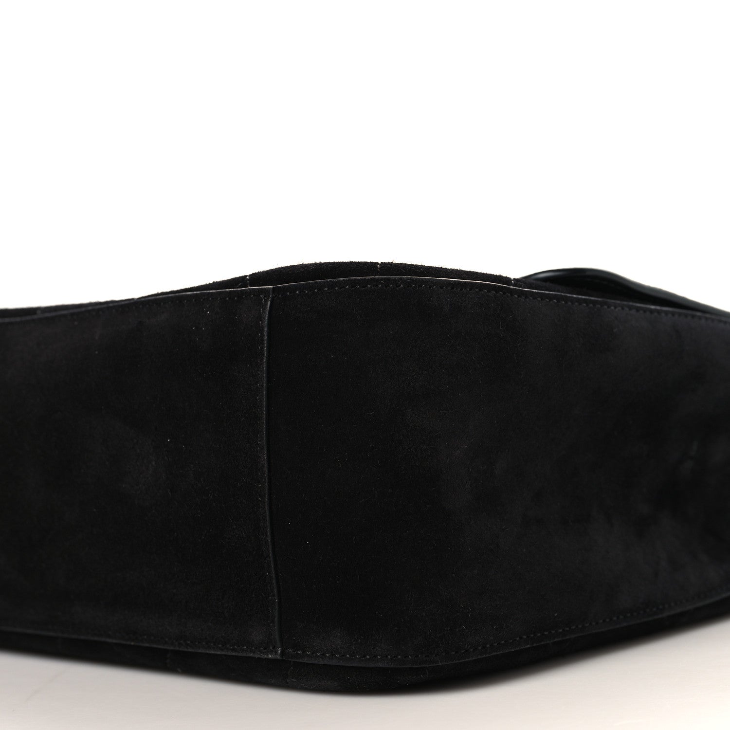 Suede Calfskin Small Souplissimo Maxi Flap Black