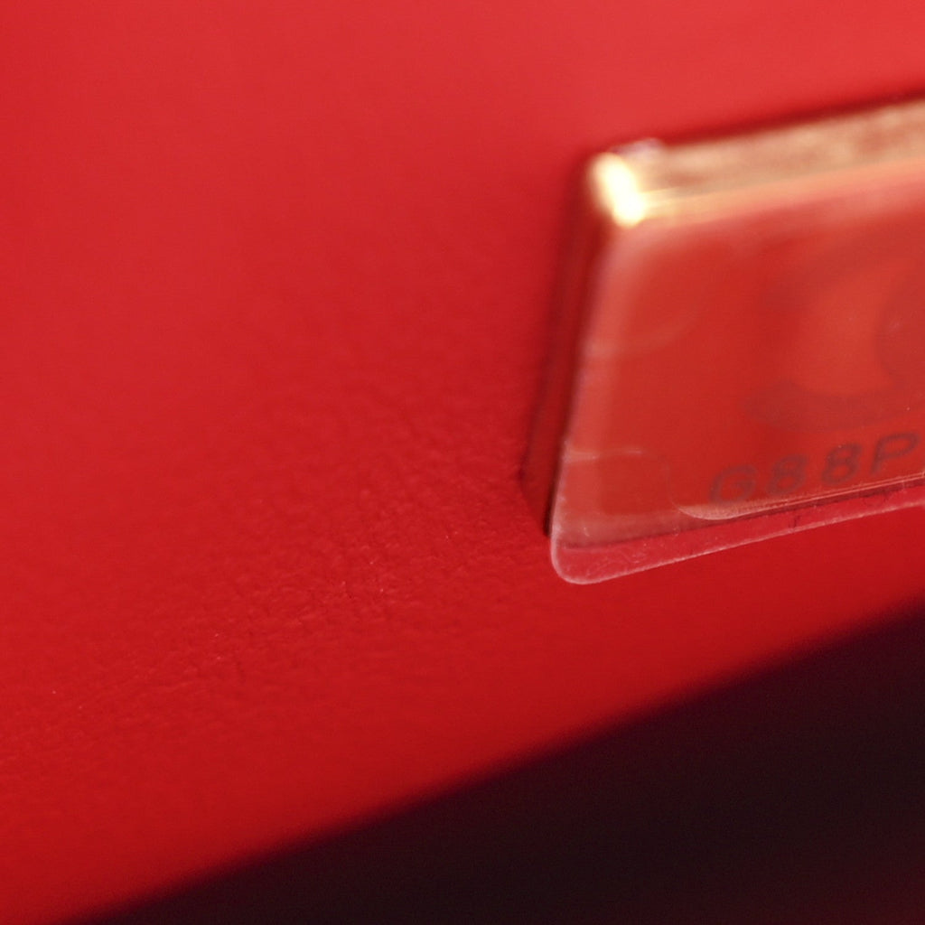 Caviar Quilted Small Double Flap Red