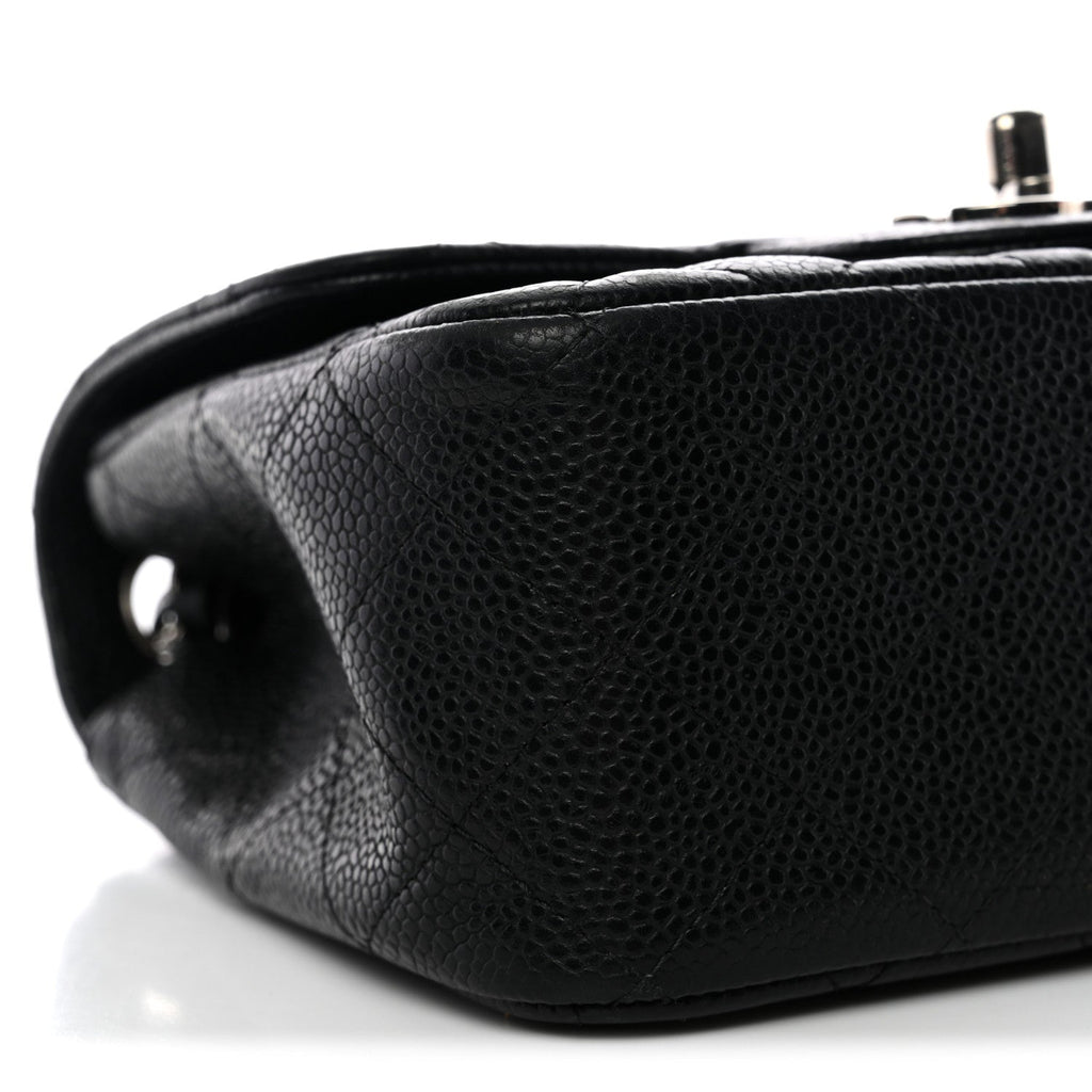 Caviar Quilted Mini Square Flap Black