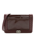 Patent Small Boy Reverso Flap Burgundy
