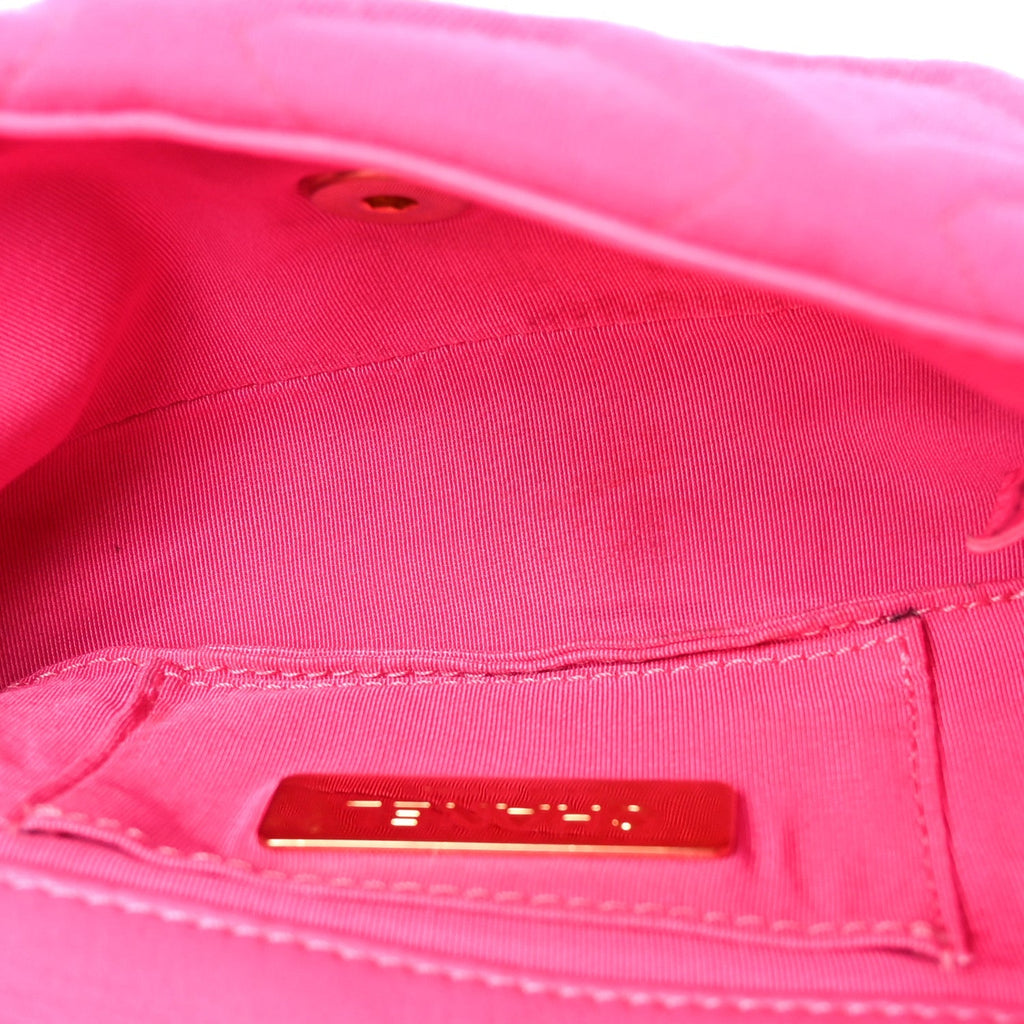 Jersey Quilted Chanel 19 Waist Bag Pink