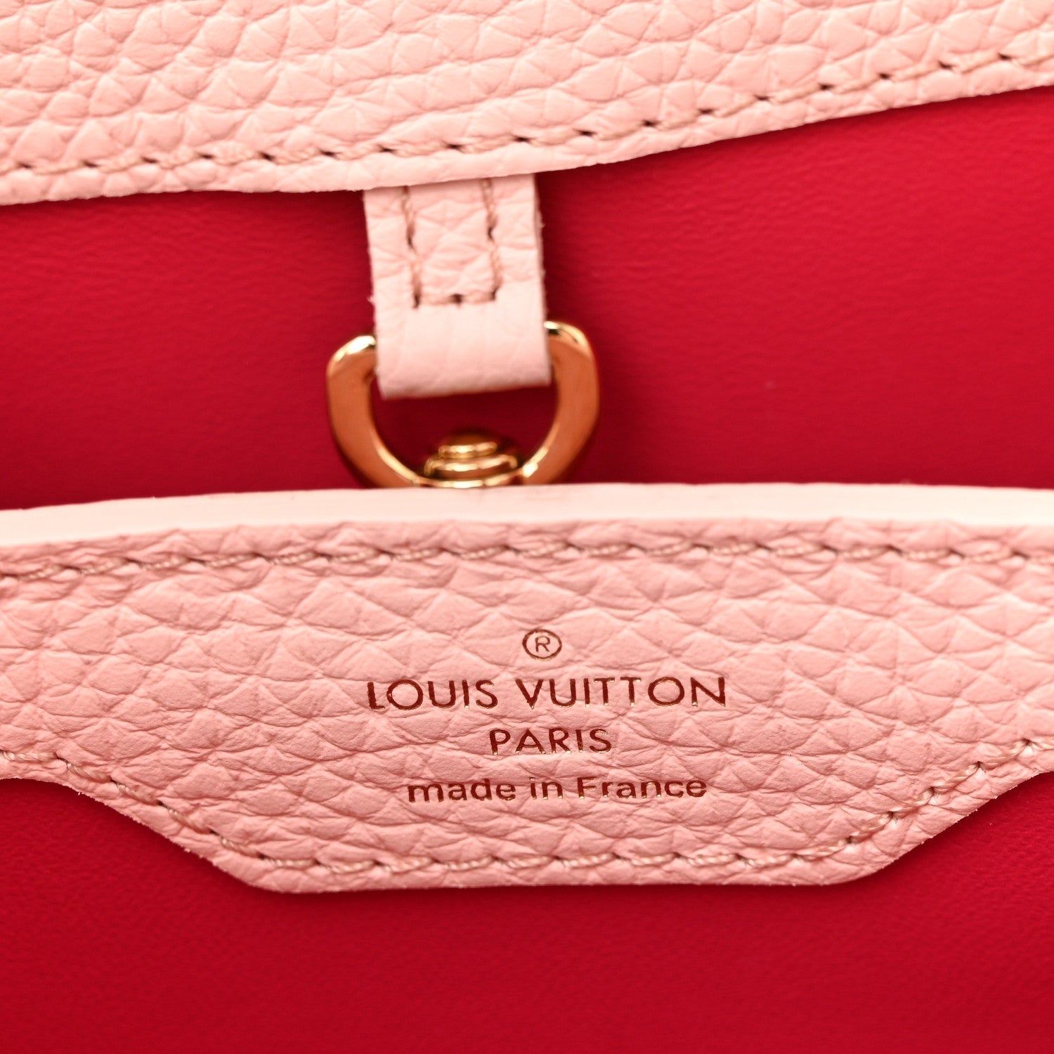 Taurillon Resin Murano Capucines BB Rose Jasmin