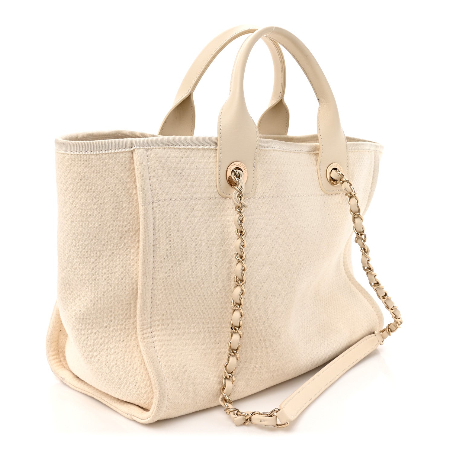 Mixed Fibers Small Deauville Tote White