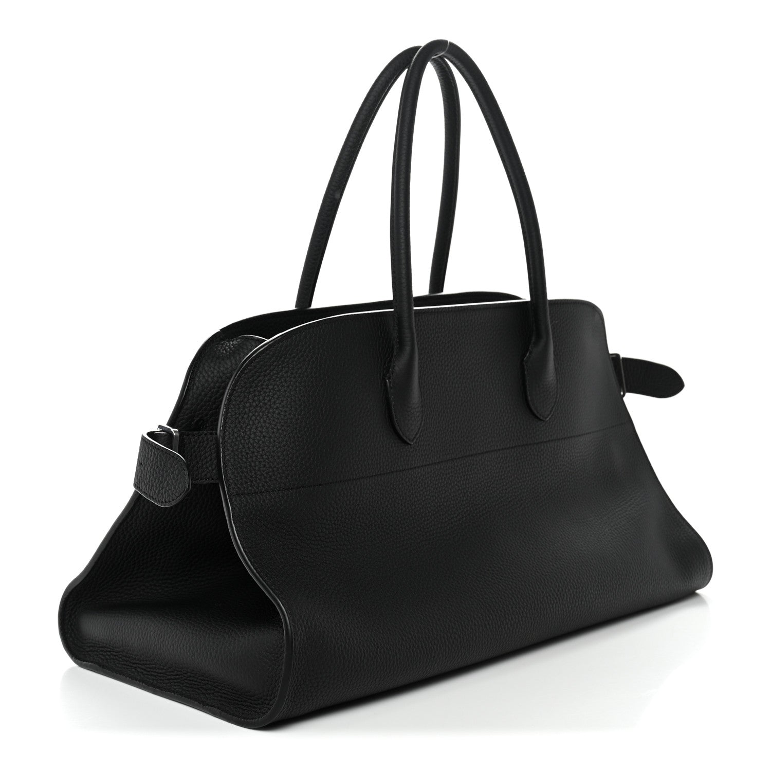 Matte Grained Calfskin EW Margaux Black