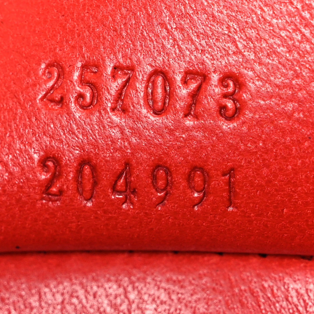 Patent Microguccissima Small Broadway Clutch Red
