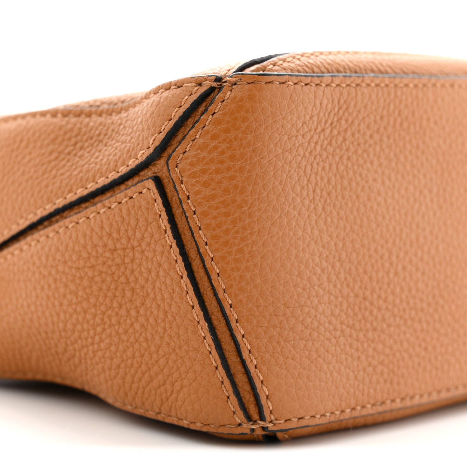 Grained Calfskin Mini Puzzle Bag Tan