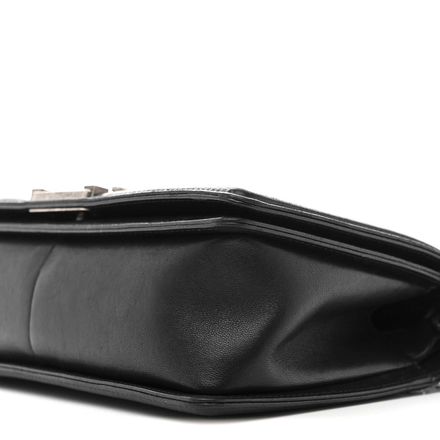 Lambskin Quilted Medium Boy Flap Black