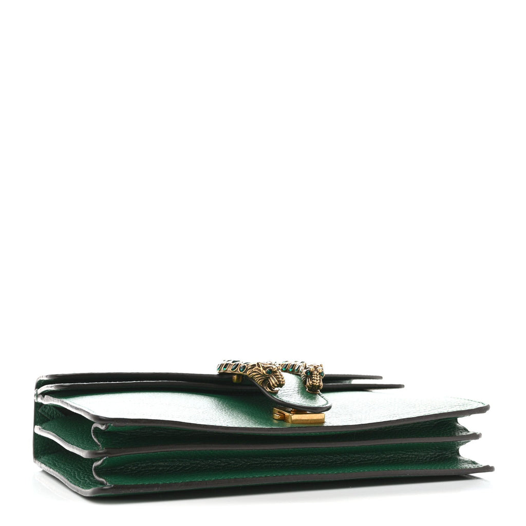 Dollar Calfskin Crystal Small Dionysus Shoulder Bag Emerald