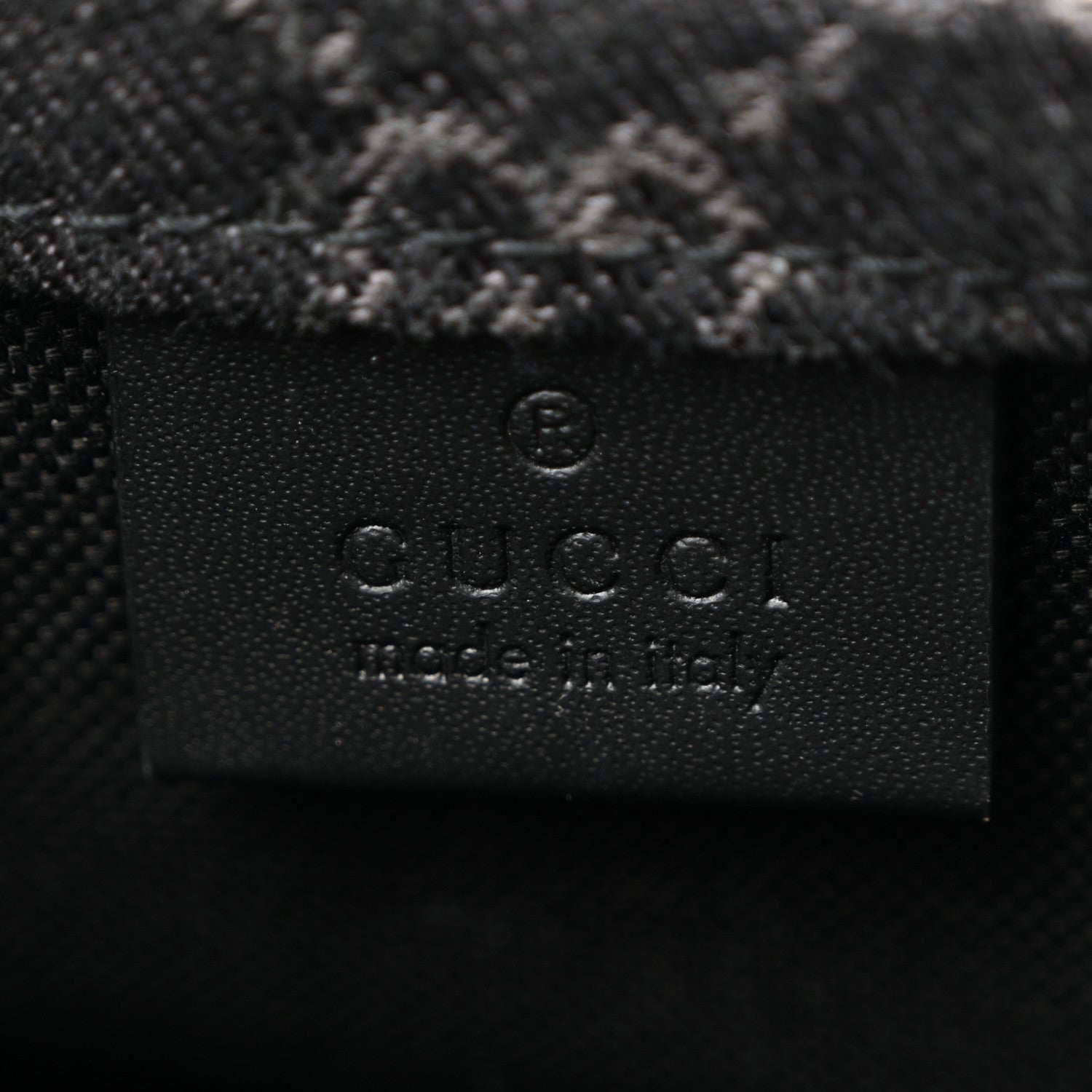 Denim Cuoio Harness GG Monogram Mini Ophidia Tote Bag Black Medium Grey