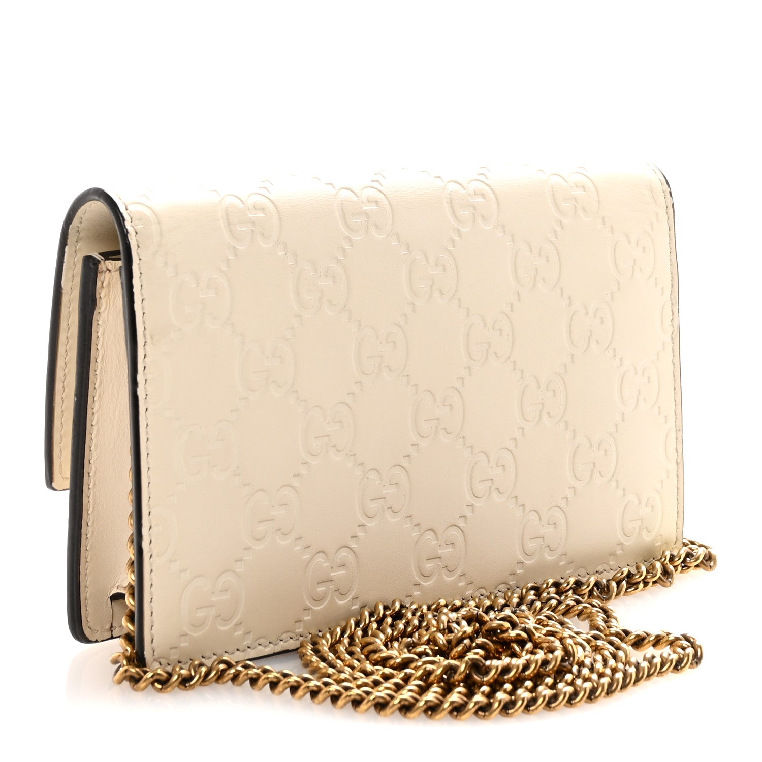 Guccissima Mini Cherry Chain Bag White