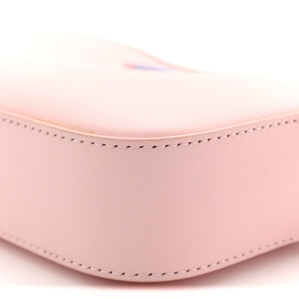 Dollar Calfskin Enamel Super Mini GG Marmont Chain Shoulder Bag Light Pink Blue