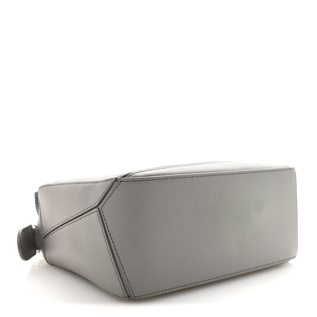 Calfskin Small Puzzle Bag Pearl Grey