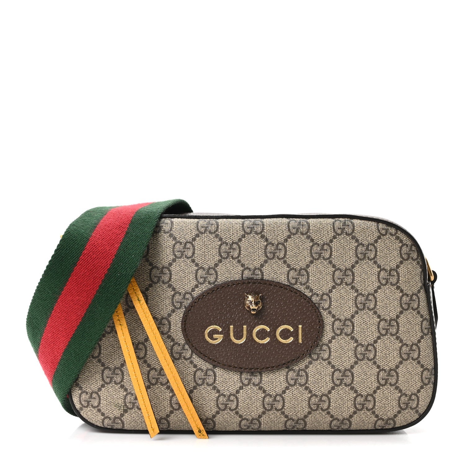 GG Supreme Monogram Web Neo Vintage Shoulder Bag Beige New Acero Crop