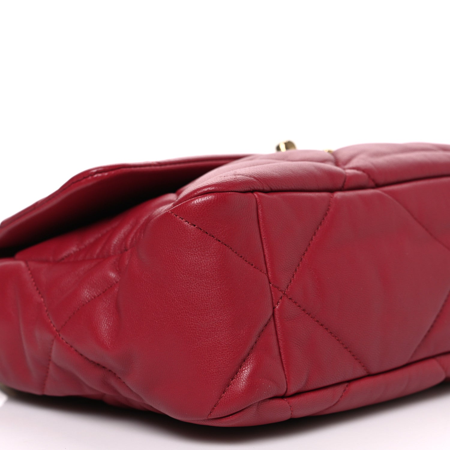 Lambskin Quilted Large Chanel 19 Flap Red