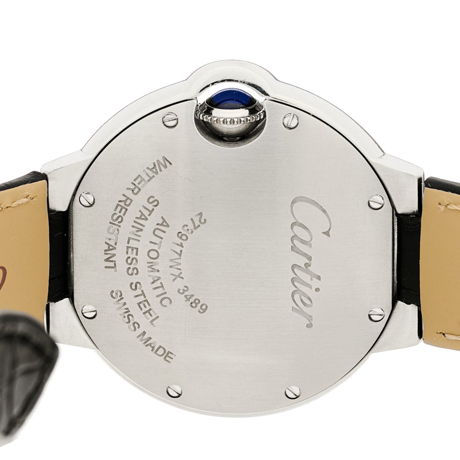 Stainless Steel Alligator 33mm Ballon Bleu De Cartier Automatic Watch