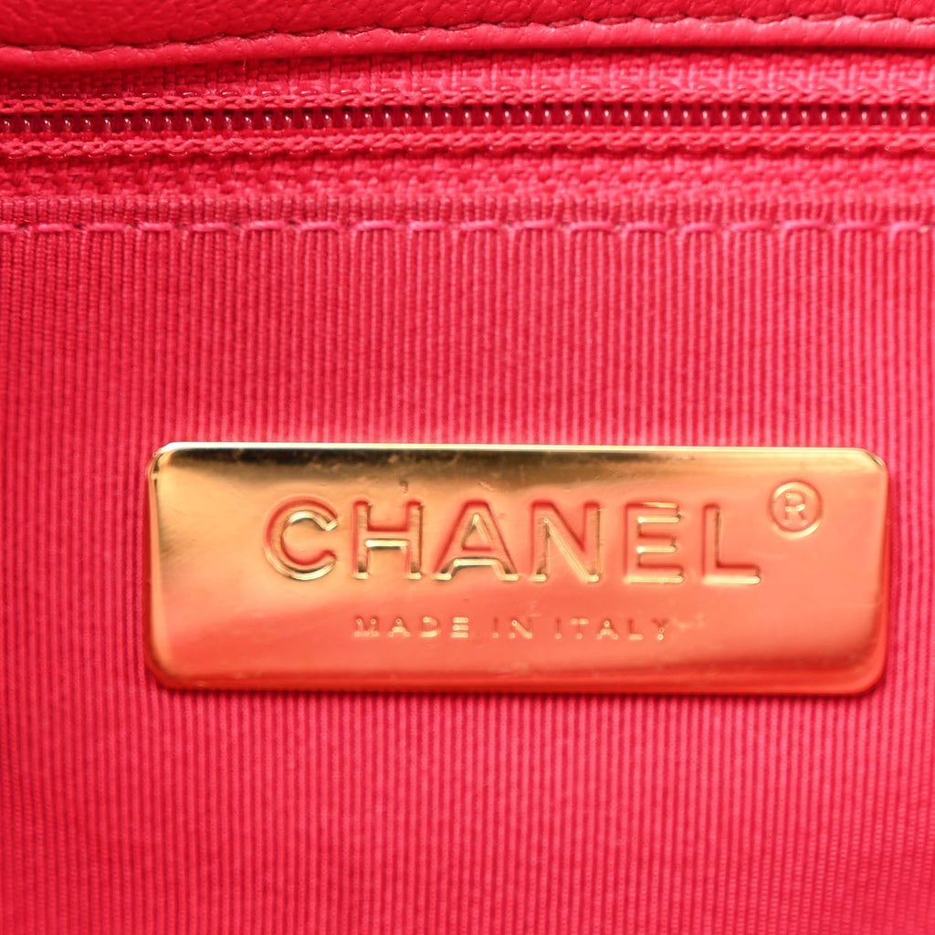 Lambskin Quilted Medium Chanel 19 Flap Dark Pink