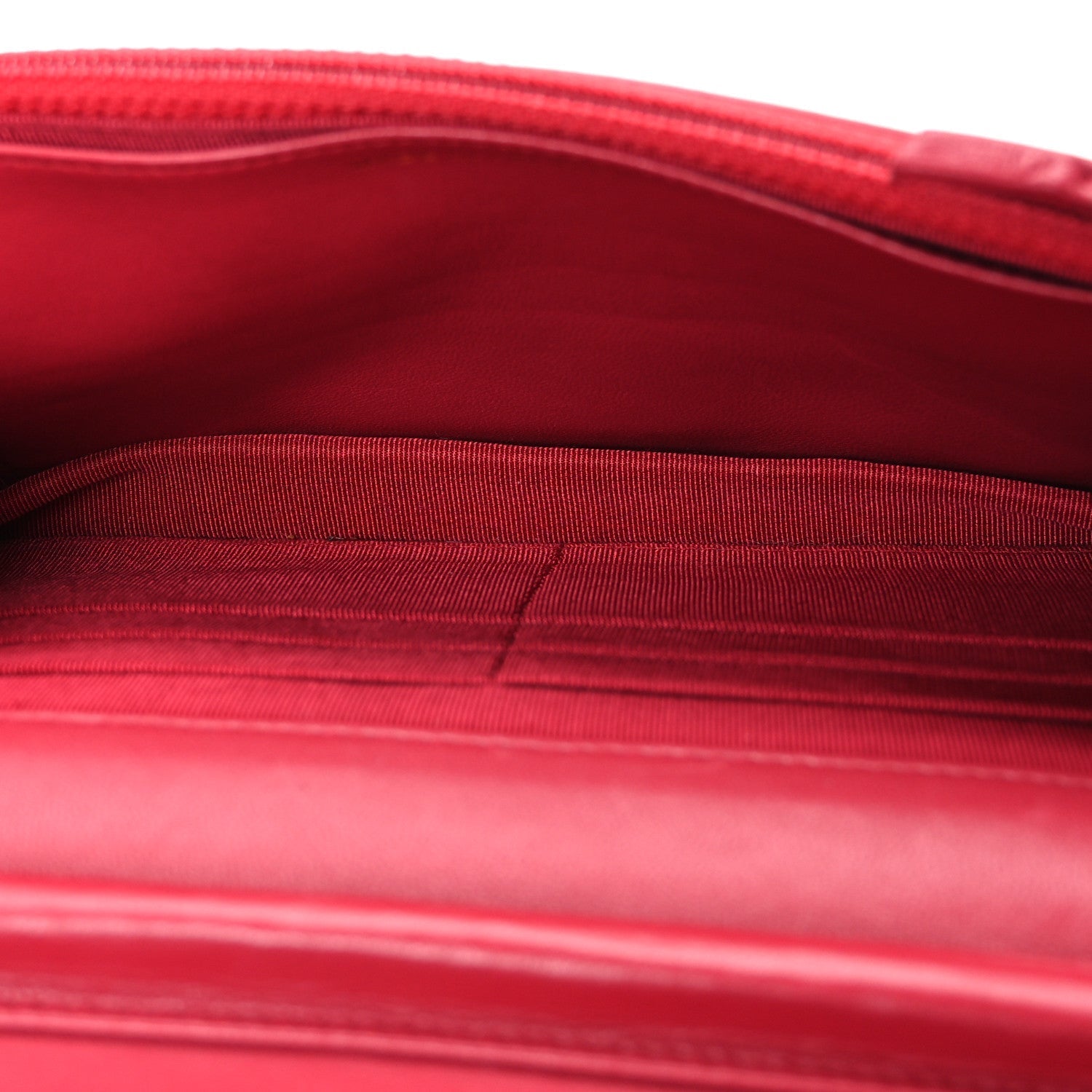 Lambskin Quilted Wallet On Chain WOC Dark Pink