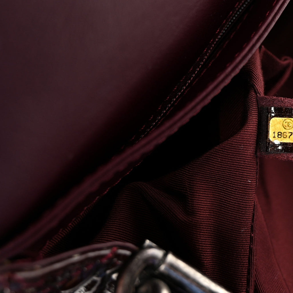 Patent New Medium Boy Reverso Flap Burgundy