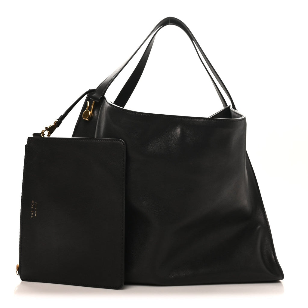 Polished Saddle Calfskin Alexia Bag Black