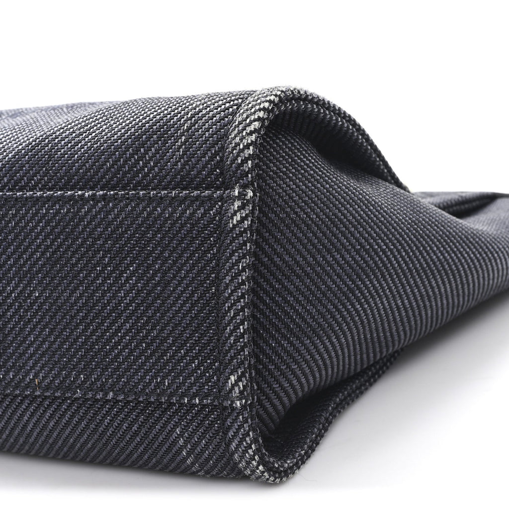 Mixed Fibers Calfskin Small Deauville Tote Black