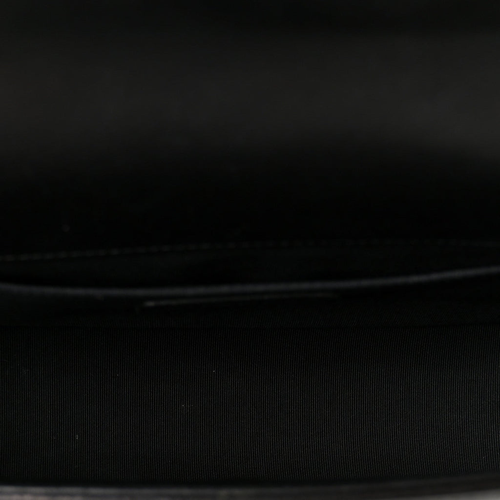 Lambskin Quilted Medium Boy Flap Black
