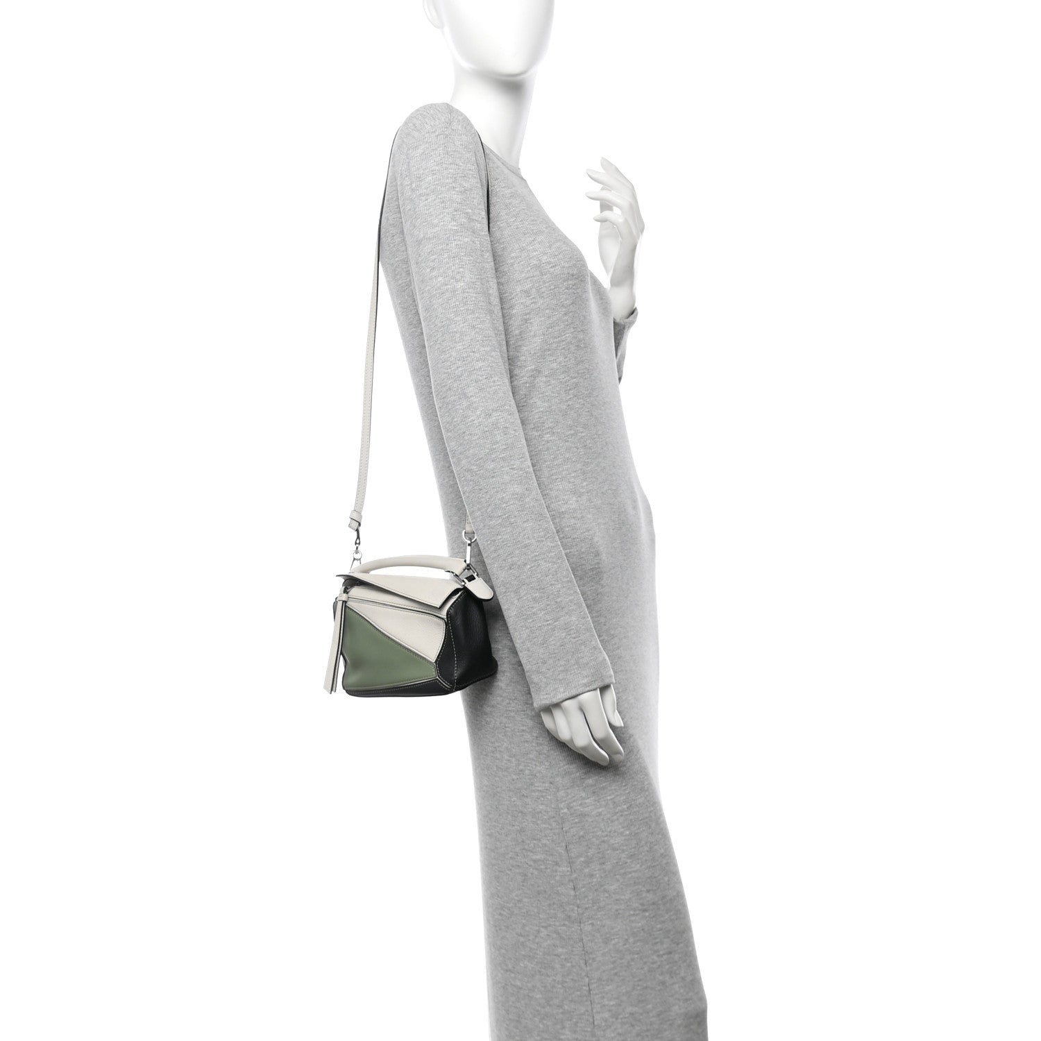Calfskin Mini Puzzle Bag Soft White Rosemary