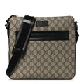 GG Supreme Monogram Flat Messenger Bag Black