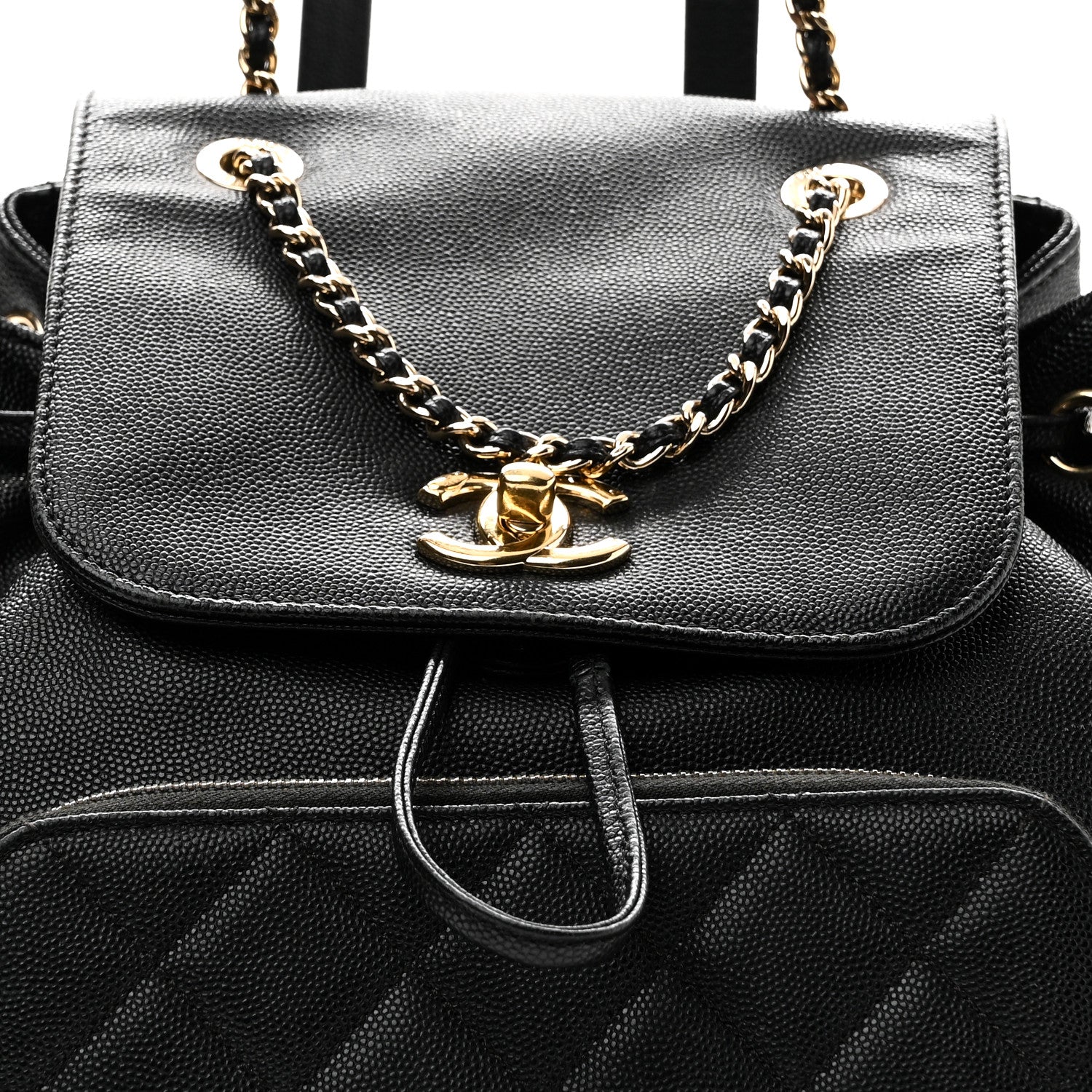 Caviar Quilted Business Affinity Backpack Black