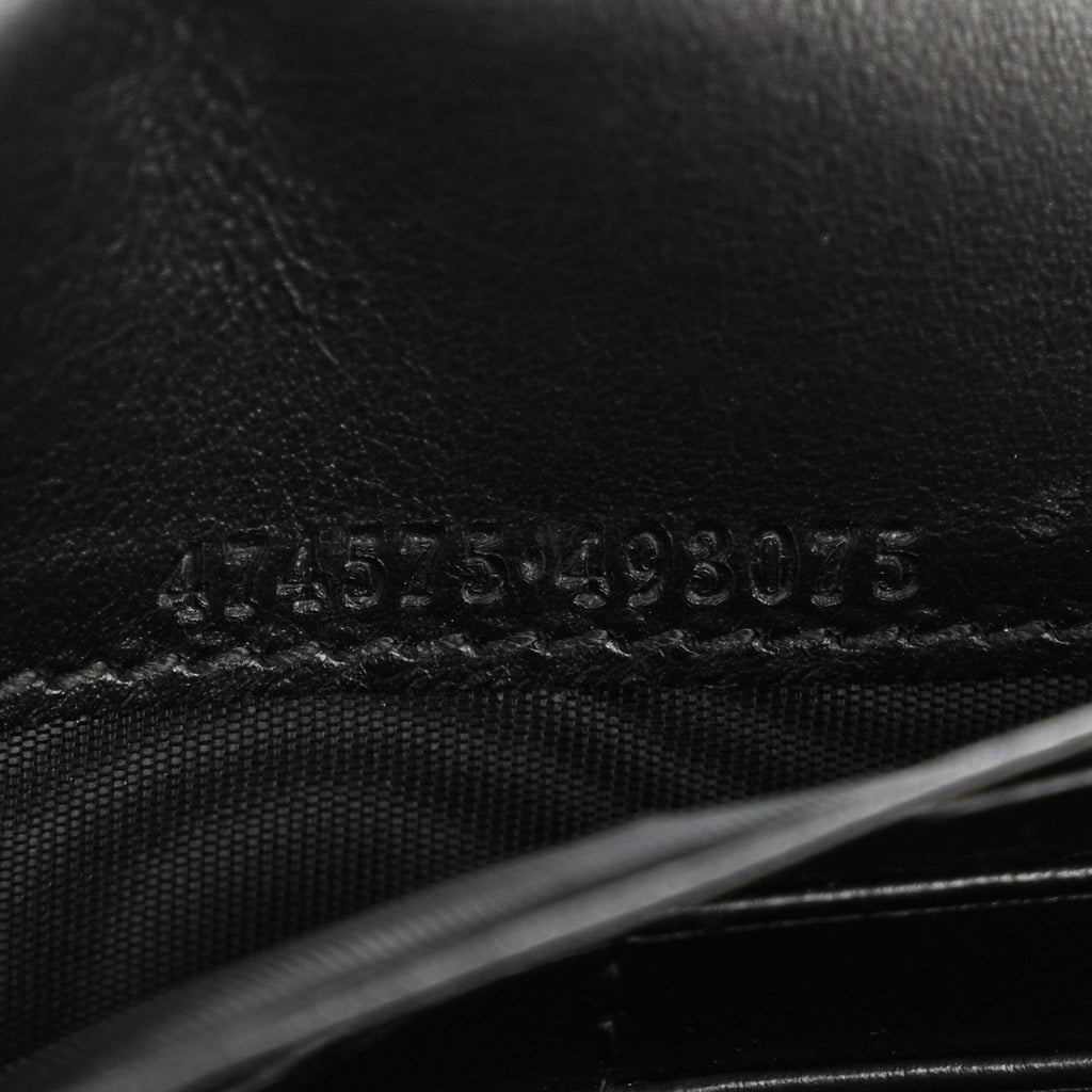Calfskin Matelasse GG Marmont Chain Wallet Black