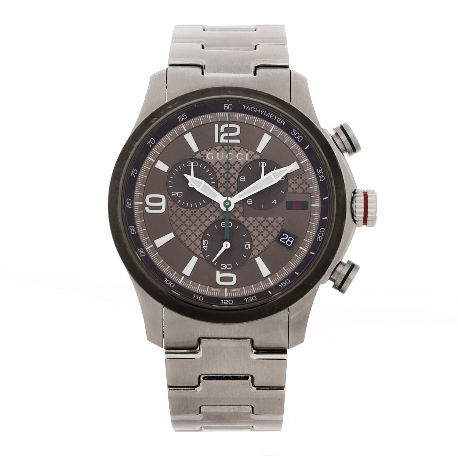Stainless Steel 45mm G-Timeless Chronograph Quartz Watch Brown