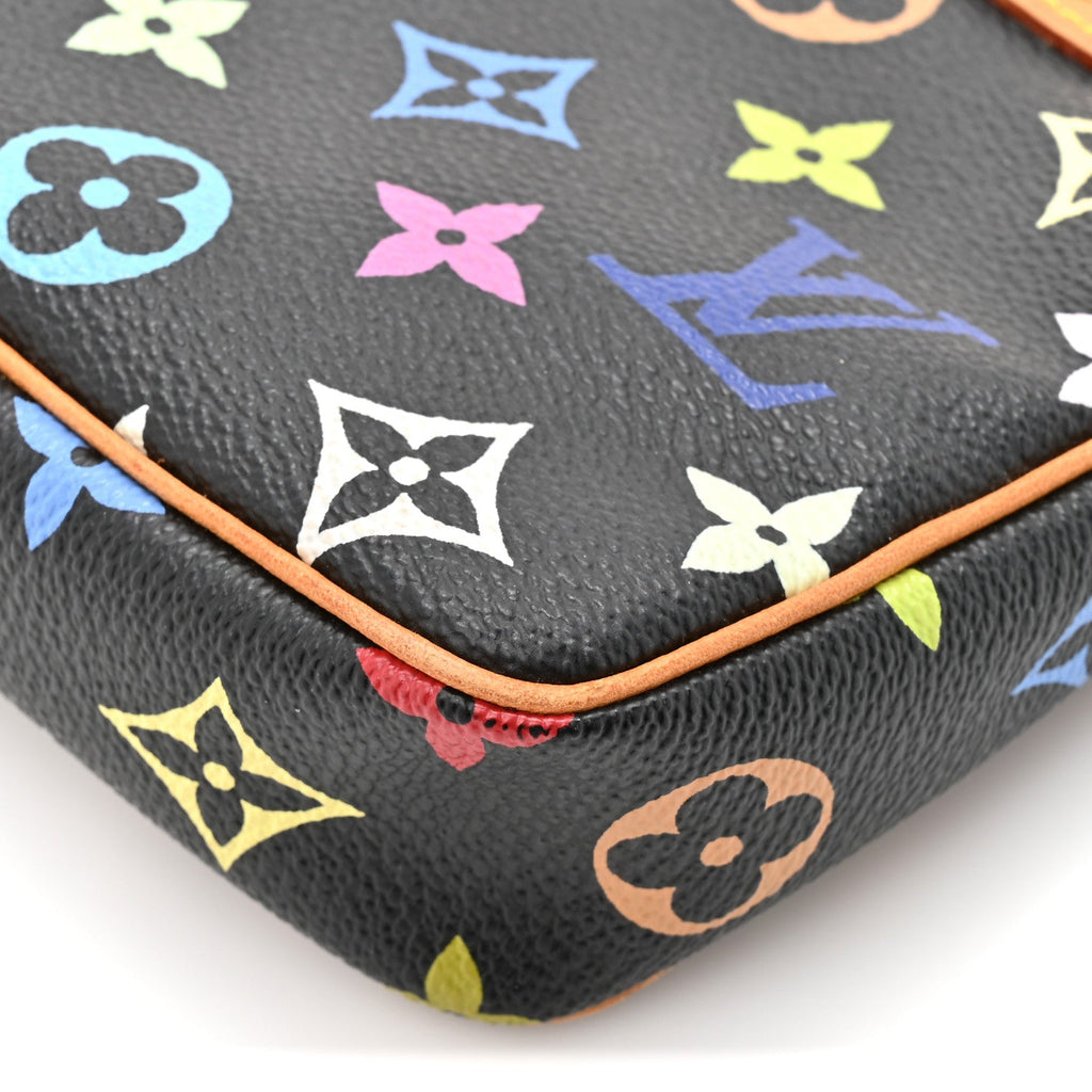 Monogram Multicolor Pochette Accessories Black