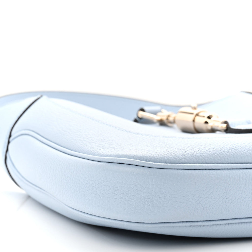 Grained Calfskin Web Medium Jackie 1961 Hobo Light Blue