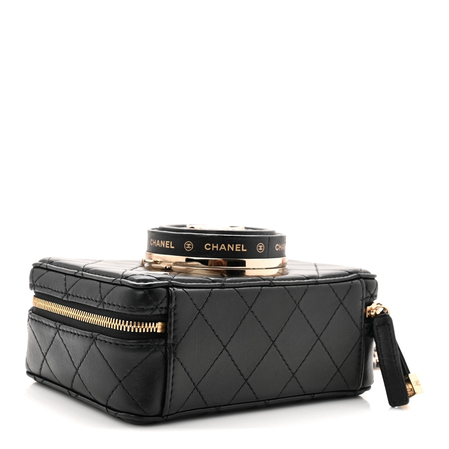 Lambskin Quilted Coco Click Bag Black