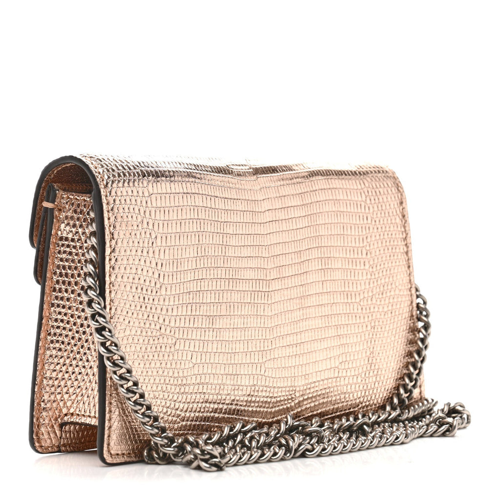 Metallic Lizard Super Mini Dionysus Bag Rame