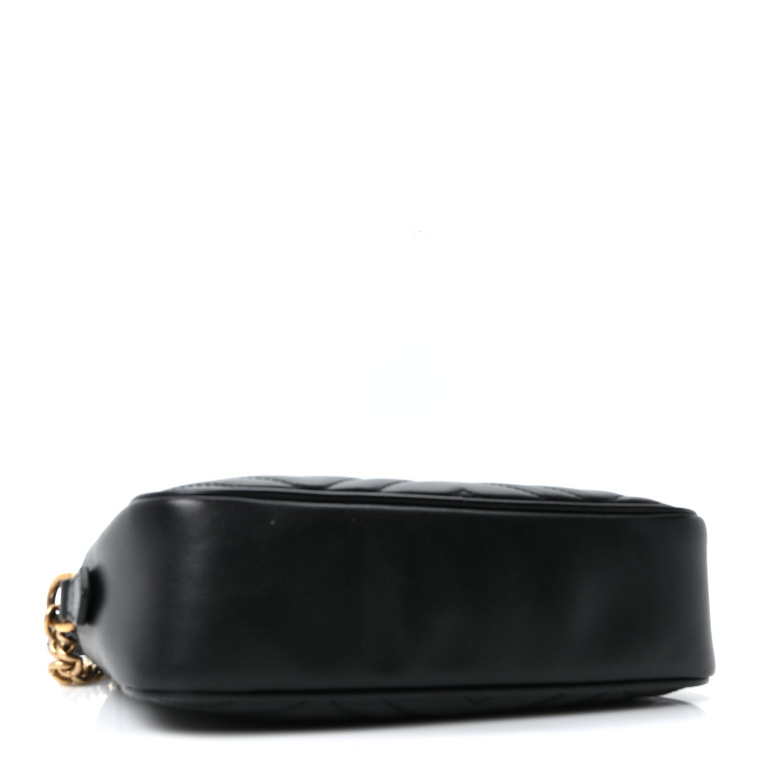 Calfskin Matelasse Small GG Marmont Chain Shoulder Bag Black
