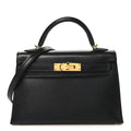 Chevre Chamkila Mini Kelly Sellier 20 Black