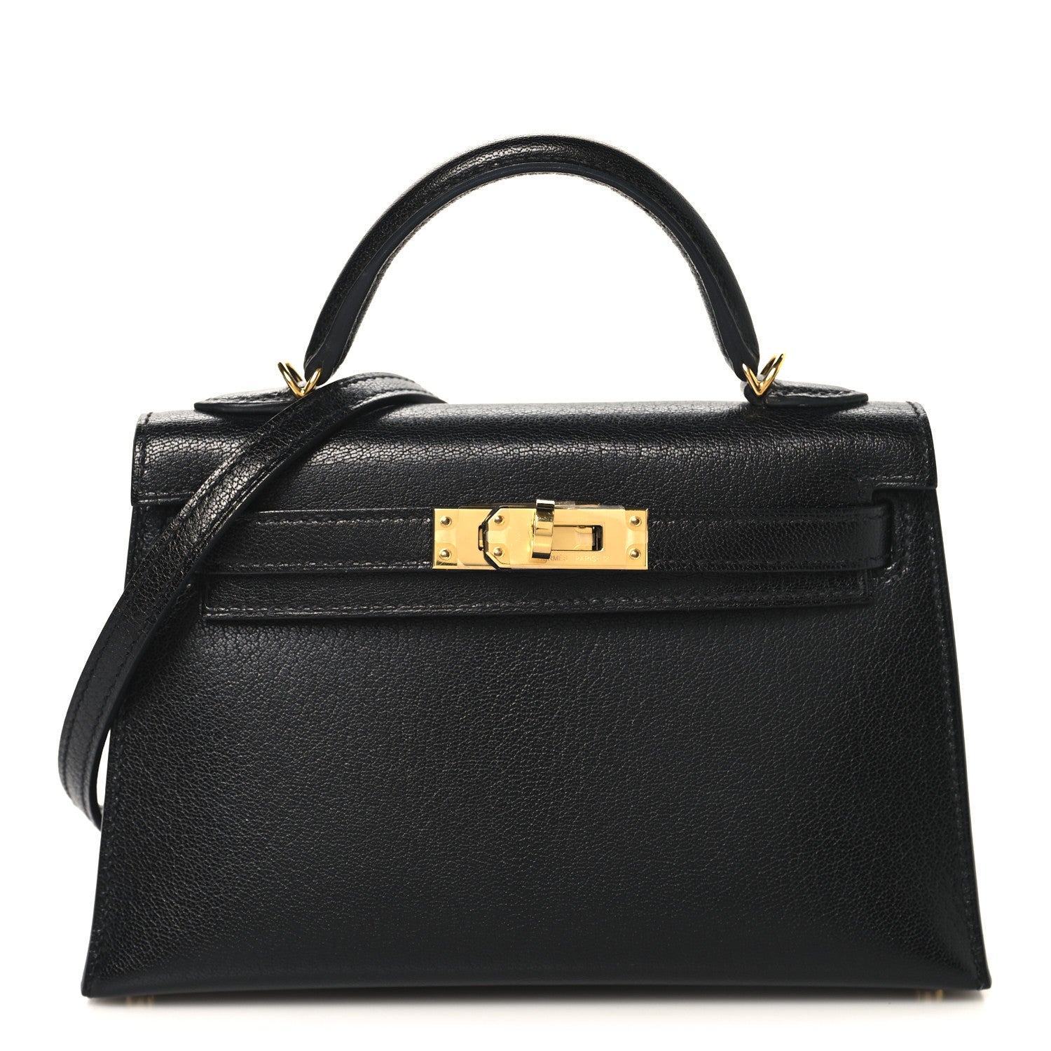 Chevre Chamkila Mini Kelly Sellier 20 Black