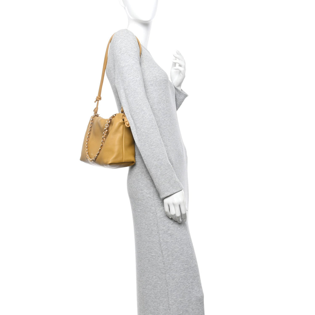 Mellow Nappa Donut Medium Chain Flamenco Knot Clutch Sahara