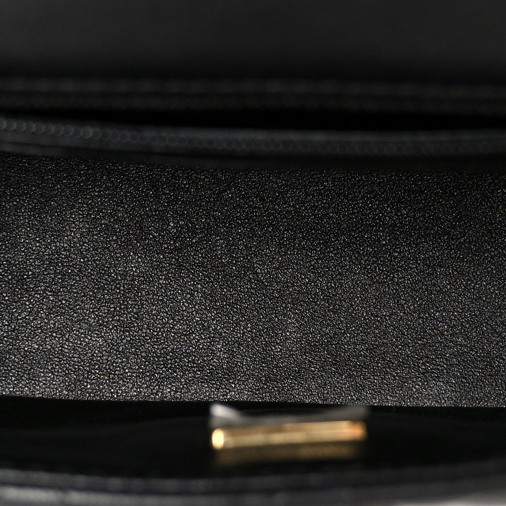 Lambskin Quilted Mini Square Flap Black