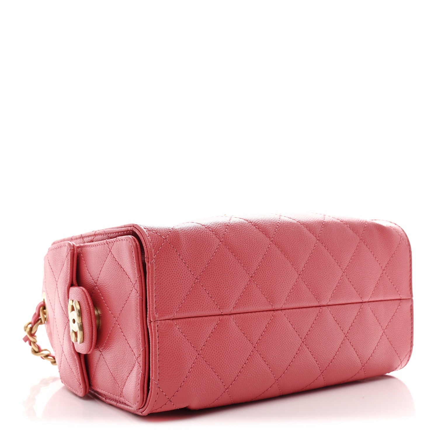 Caviar Quilted Mini Chanel 25 Handbag Coral