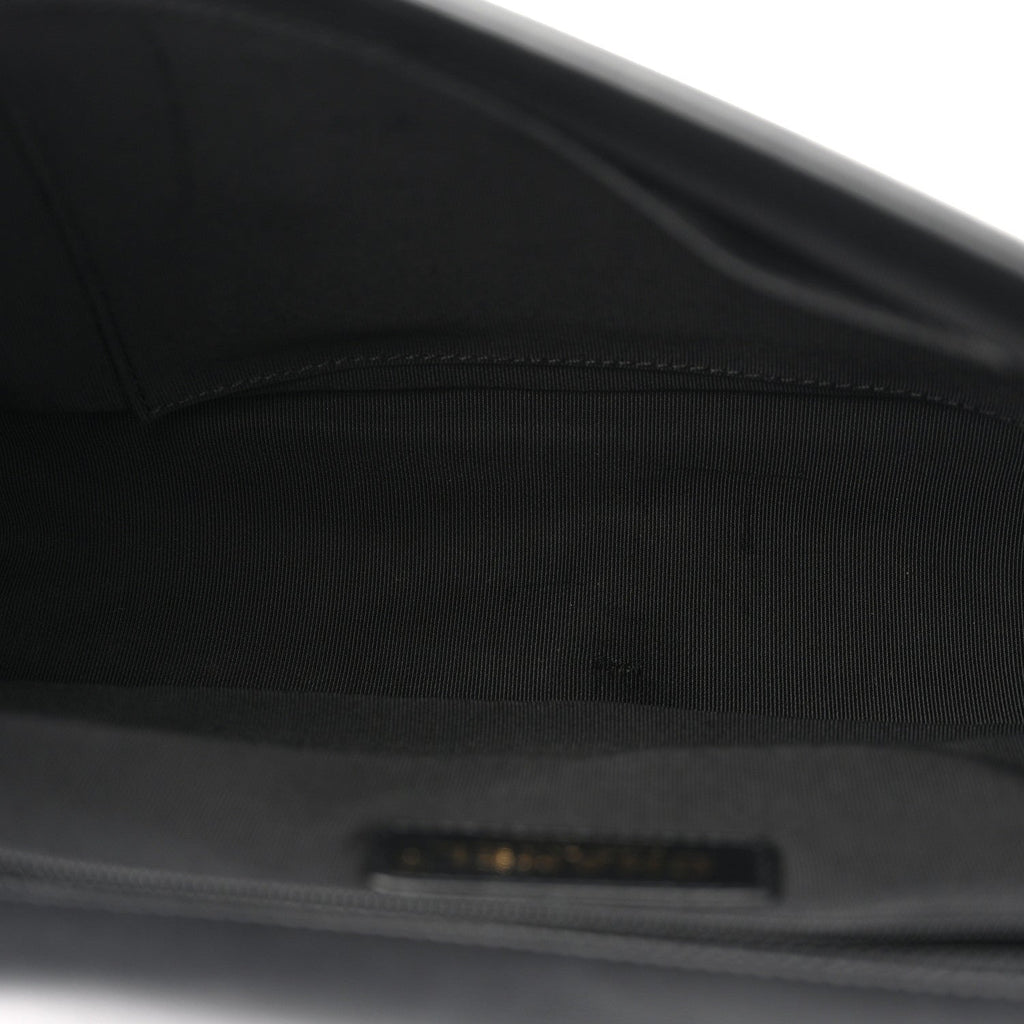 Calfskin Quilted New Medium Boy Flap Black
