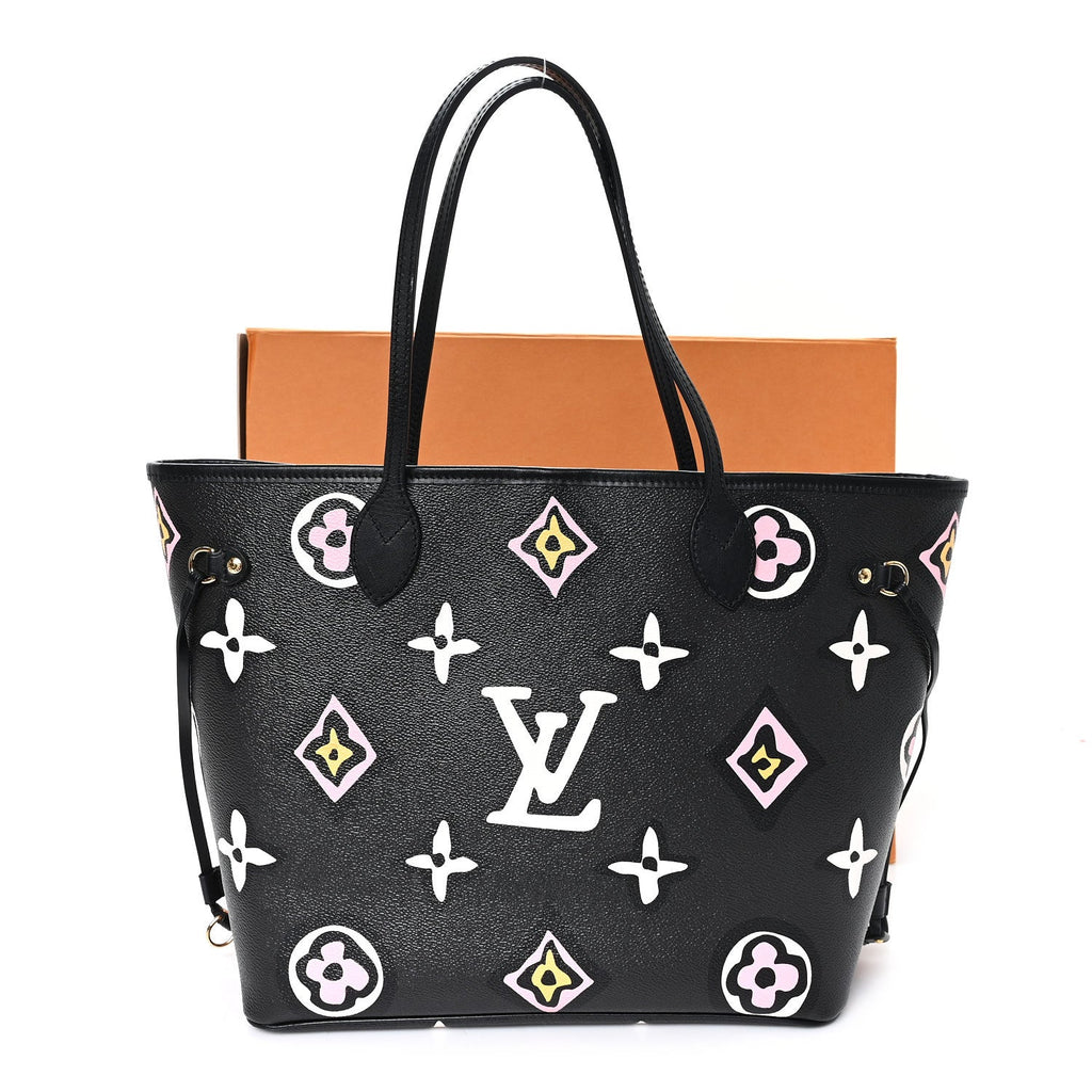 Monogram Giant Wild at Heart Neverfull MM Black