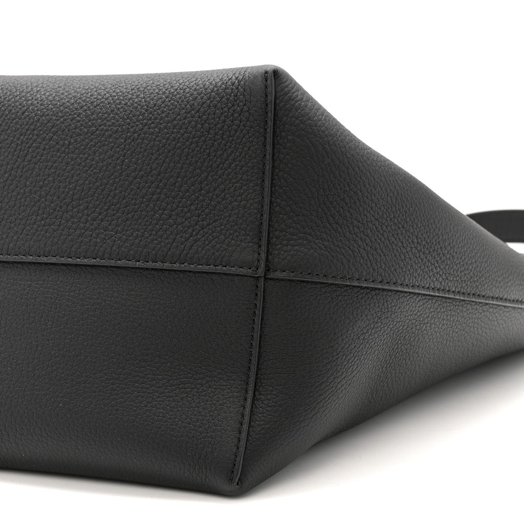 Grained Calfskin Medium N/S Park Tote Black