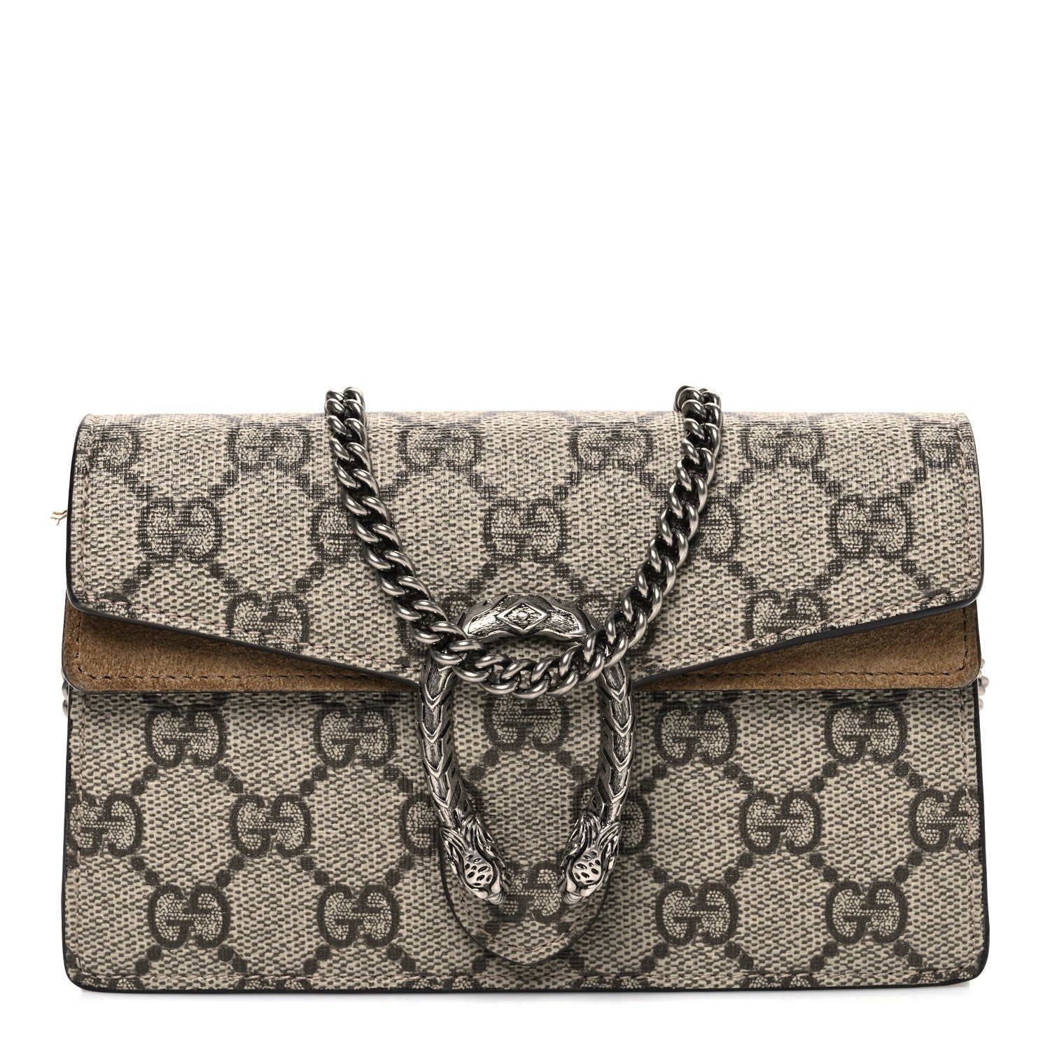 GG Supreme Monogram Super Mini Dionysus Shoulder Bag Taupe